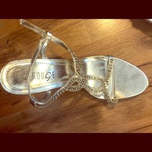 Dressy Rhinestone Heeled Sandals 💛